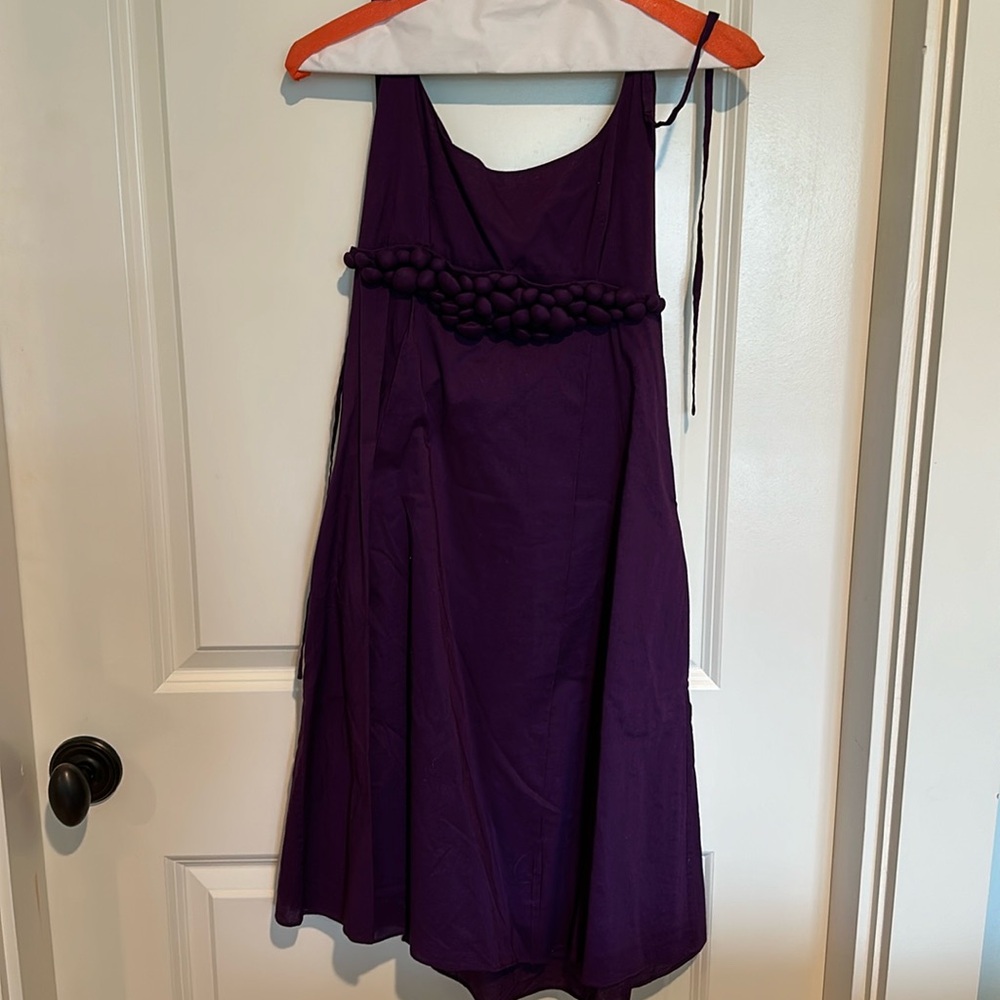 Susana Monaco purple scoop halter dress